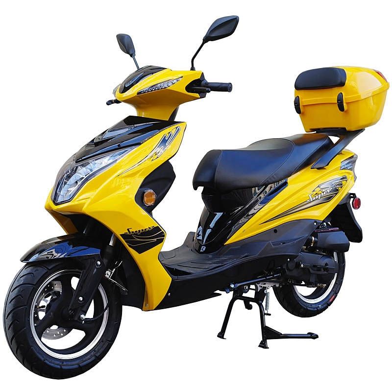 yellow scooter