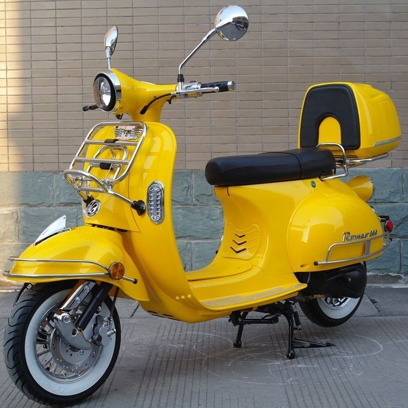 Yellow deals moped scooter