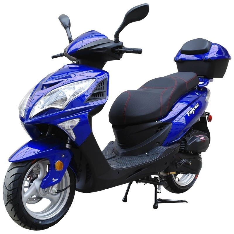 200cc Moped Scooter Blue, 200cc Automatic CVT Engine, Big Wheel and Body | redfoxpowersports