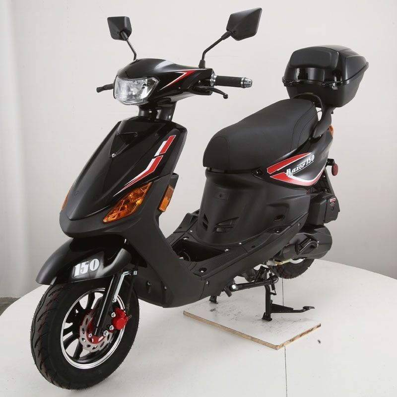 150cc Moped Scooter RZ 150 Black with New Design Sporty Look