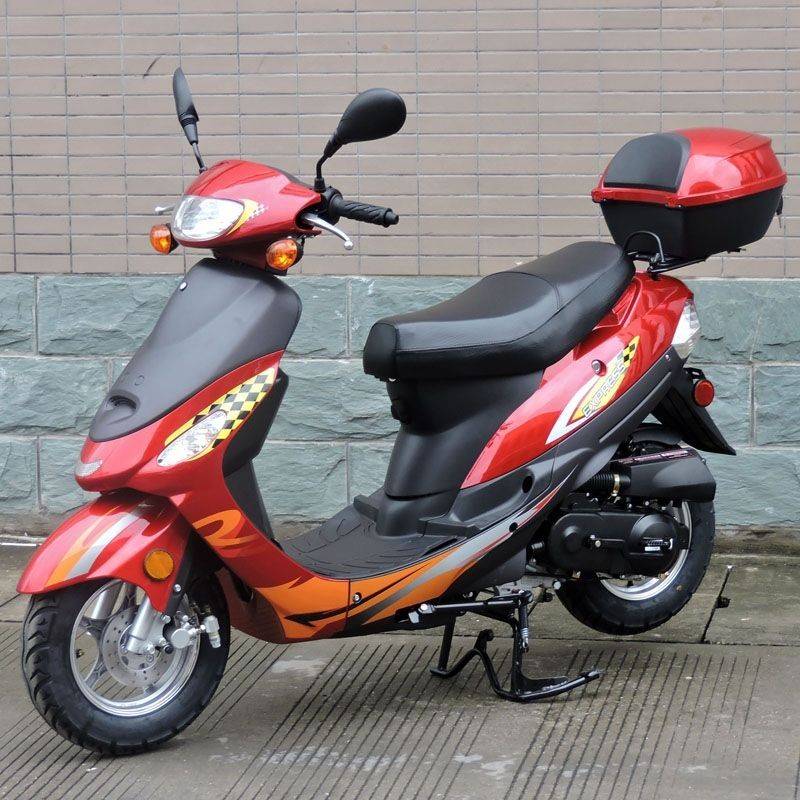 50cc Gas Scooter Moped Red with Auto Transmission Sale Items | redfoxpowersports
