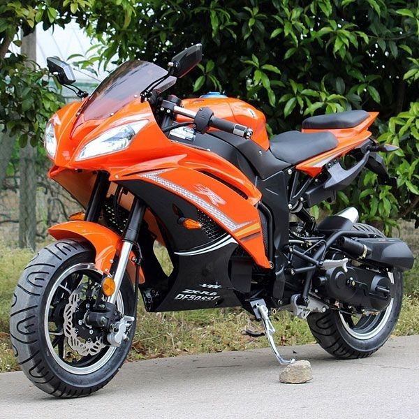 50cc Gas Motorcycle DF SST with CVT Auto Tranny Aluminum Wheels redfoxpowersports