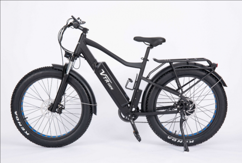 500W electric bicycle B8 with 26 inch fat tire, front and rear disc brake, LED speedometer, 20mph, Max range 37mi