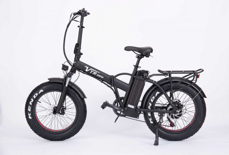 500W electric bicycle Foldable BMX style B3 with 20 inch fat tire, front and rear disc brake, LED speedometer, 20mph, Max range 37mi
