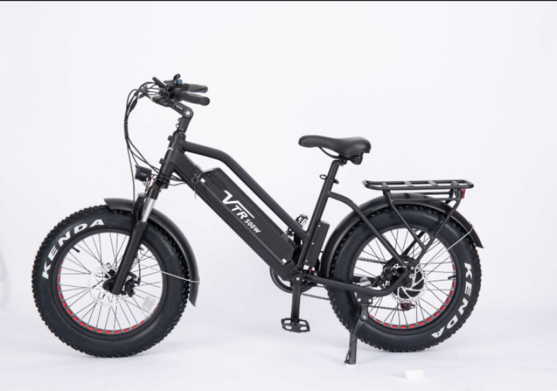 500W electric bicycle BMX style B3 with 20 inch fat tire, front and rear disc brake, LED speedometer, 20mph, Max range 37mi