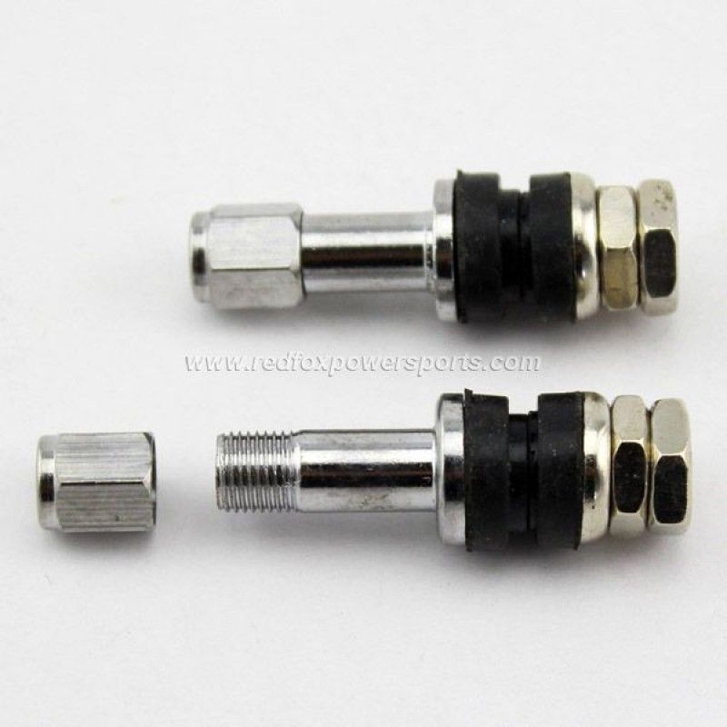 Chrome New Motorcycle TR43E Bolt On Tire Valve Stems Metal Flush for Cars Moped