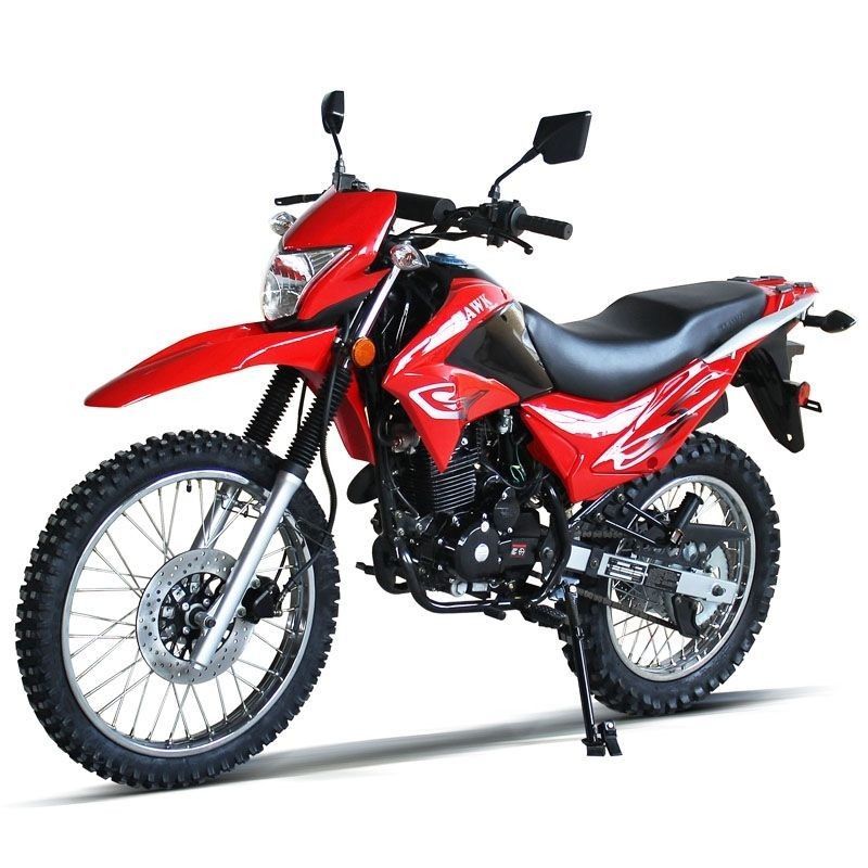 250cc Pro-Hawk Enduro Bike with 5-speed Manual and Electric/Kick Start, Street Legal, Big Wheel 