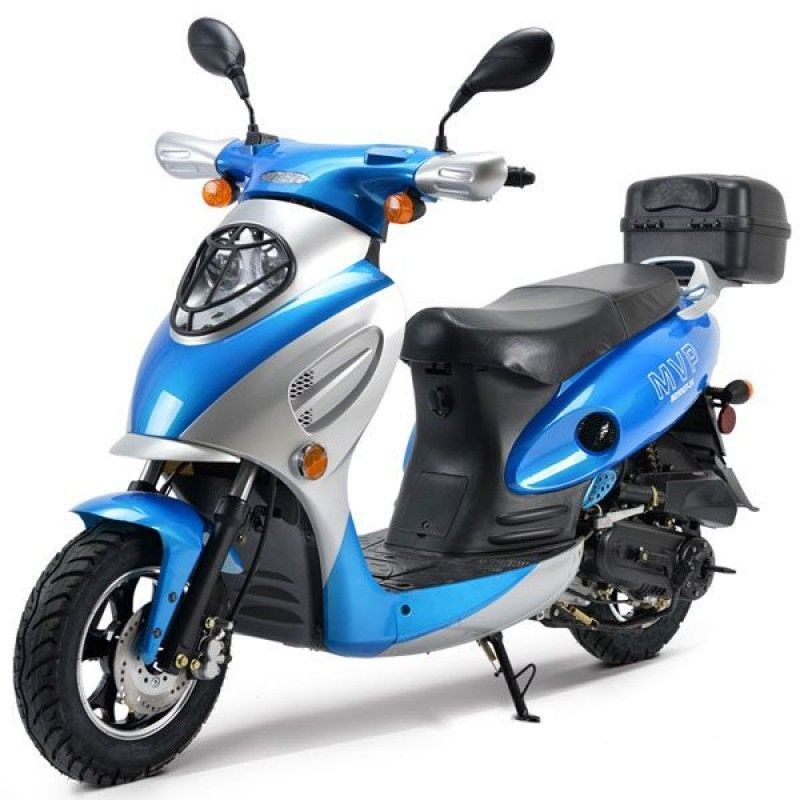 Boom 50cc Moped Scooter BD50QT-2A with 10’’ Wheels Rear Trunk