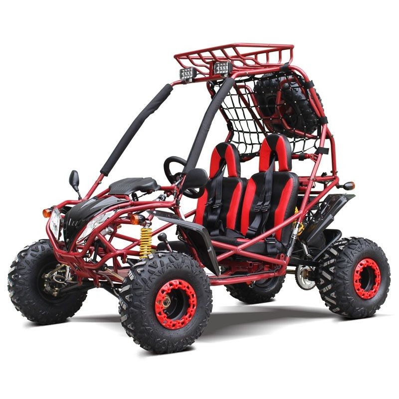 200cc GSA Go Kart, Full Size for Adult and Big Kids, Auto with reverse, High Power Engine, Electric/Pull Start, Big Wheel, Spare Wheel 