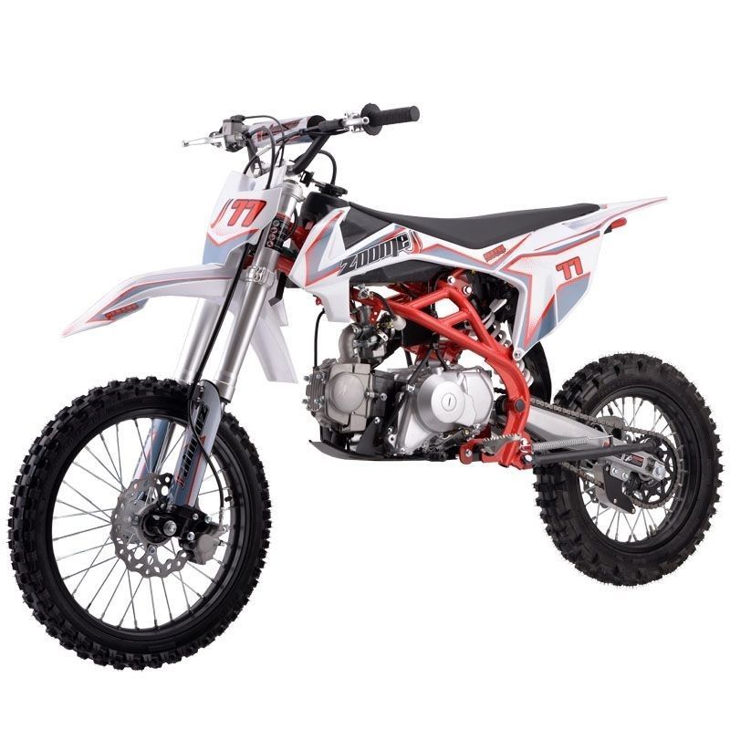 125cc Dirt Bike RF ZOOME K3-125 with 4 Speed Manual, Electric/Kick Start, Big F17/R14 Wheel, Perimeter Cradle Type Steel Frame, Inverted Fork