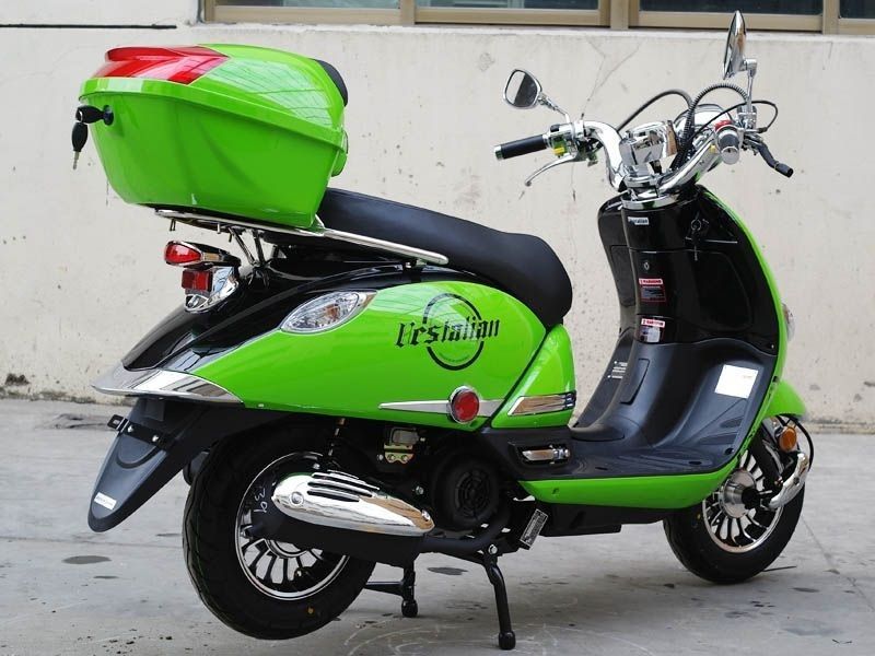 200cc Gas Moped Scooter Vestalian Vespa Style Green CVT Big Power