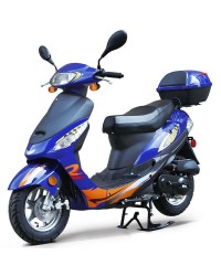 50cc Gas Scooter Moped Express Blue with Auto Transmission 