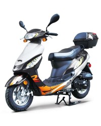 50cc Gas Scooter Moped Black Express with Auto Transmission 