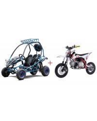 125cc Kids Gokart Automatic with Reverse and 110cc Fully Automatic kids Dirt Bike Bundle Deal
