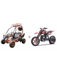125cc Kids Gokart Automatic with Reverse and 50cc Automatic Big Size kids Dirt Bike Bundle Deal