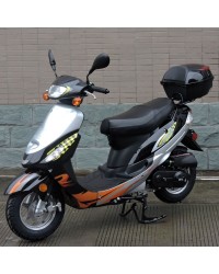 50cc Gas Scooter Moped Black Express with Auto Transmission 