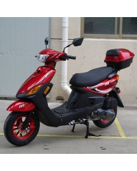 150cc Moped Scooter RZ RED with New Design Sporty Look, Electric and Kick Start, Low Seat Height
