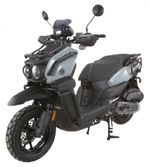 200cc Gas Moped Scooter Frontier 200cc  by Boss Motor, Automatic CVT Engine, 12 inch Aluminium Rim with Meaty Tire, Optional Cargo Package for Massive Storage Capability 