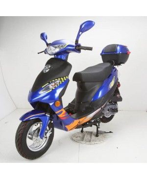 50cc Gas Scooter Moped Express Blue with Auto Transmission 