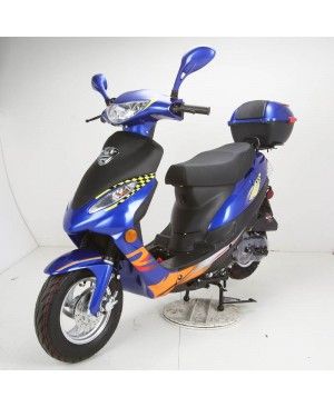 50cc Gas Scooter Moped Express Blue with Auto Transmission 