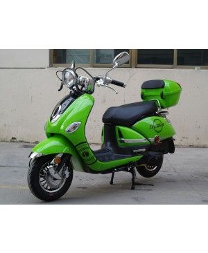 200cc Gas Moped Scooter Vestalian Vespa Style Green, CVT Big Power Engine, Wide Handle Bar (READY TO RIDE PACKAGE)