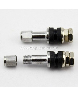 Chrome New Motorcycle TR43E Bolt On Tire Valve Stems Metal Flush for Cars Moped