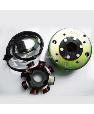 New Magneto Stator Flywheel 8 Pole for GY6 150cc Moped Scooter Motorcycle Bike ATV GO-KART