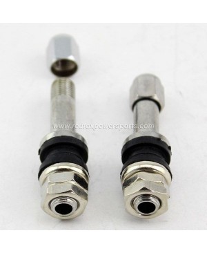 TR48E Chrome Motorcycle Bolt On Tire Valve Stems Metal Flush Valve Caps