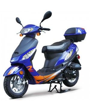 50cc Gas Scooter Moped Express Blue with Auto Transmission 