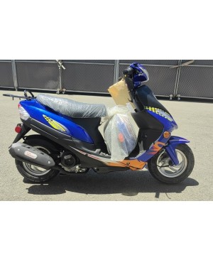 50cc Gas Scooter Moped Express Blue with Auto Transmission (Brand New, Ready to Ride Package)