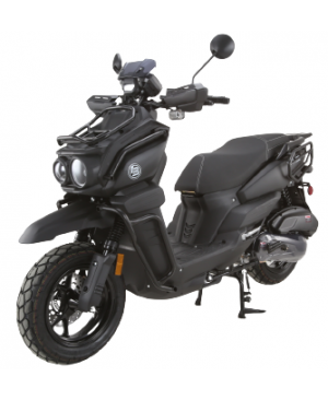 200cc Gas Moped Scooter Frontier 200cc  by Boss Motor, Automatic CVT Engine, 12 inch Aluminium Rim with Meaty Tire, Optional Cargo Package for Massive Storage Capability 