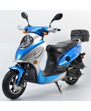 Boom 50cc Moped Scooter BD50QT-2A with 10’’ Wheels Rear Trunk