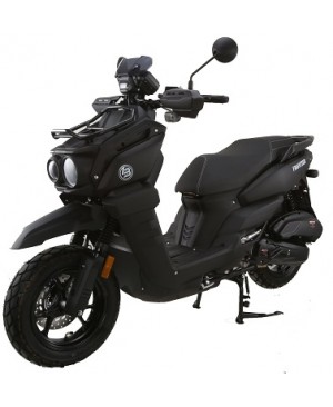 200cc Gas Moped Scooter Frontier 200cc by Boss Motor, Automatic CVT Engine, 12 inch Aluminium Rim with Meaty Tire, Optional Cargo Package for Massive Storage Capability 