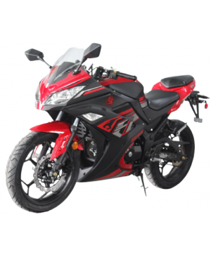 Boss Motor 125cc Motorcycle Super Sports 125, 4 speed manual, 17 inch Aluminium Wheel, Fully size Red