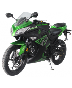 Boss Motor 125cc Motorcycle Super Sports 125, 4 speed manual, 17 inch Aluminium Wheel, Fully size Green