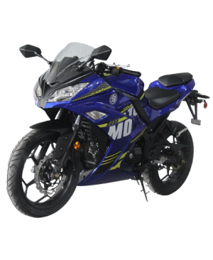 Boss Motor 125cc Motorcycle Super Sports 125, 4 speed manual, 17 inch Aluminium Wheel, Fully size Blue