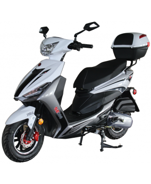 200cc Moped Scooter Boss Motor RZ 200 with New Design Sporty Look, LED Electric and Kick Start, Low Seat Height