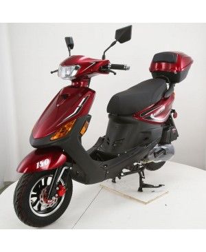 150cc Moped Scooter RZ RED with New Design Sporty Look, Electric and Kick Start, Low Seat Height