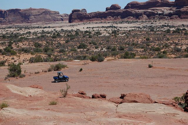 gokart riding in desert