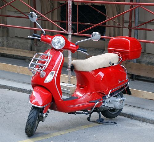 red scooter